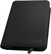 9-Pocket Zipfolio Mini-American Xenoskin - Black 10479